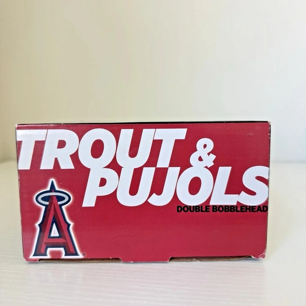 Mike Trout Albert Pujols Double Bobblehead LA Angels Super Stars SGA 2016 New Bo